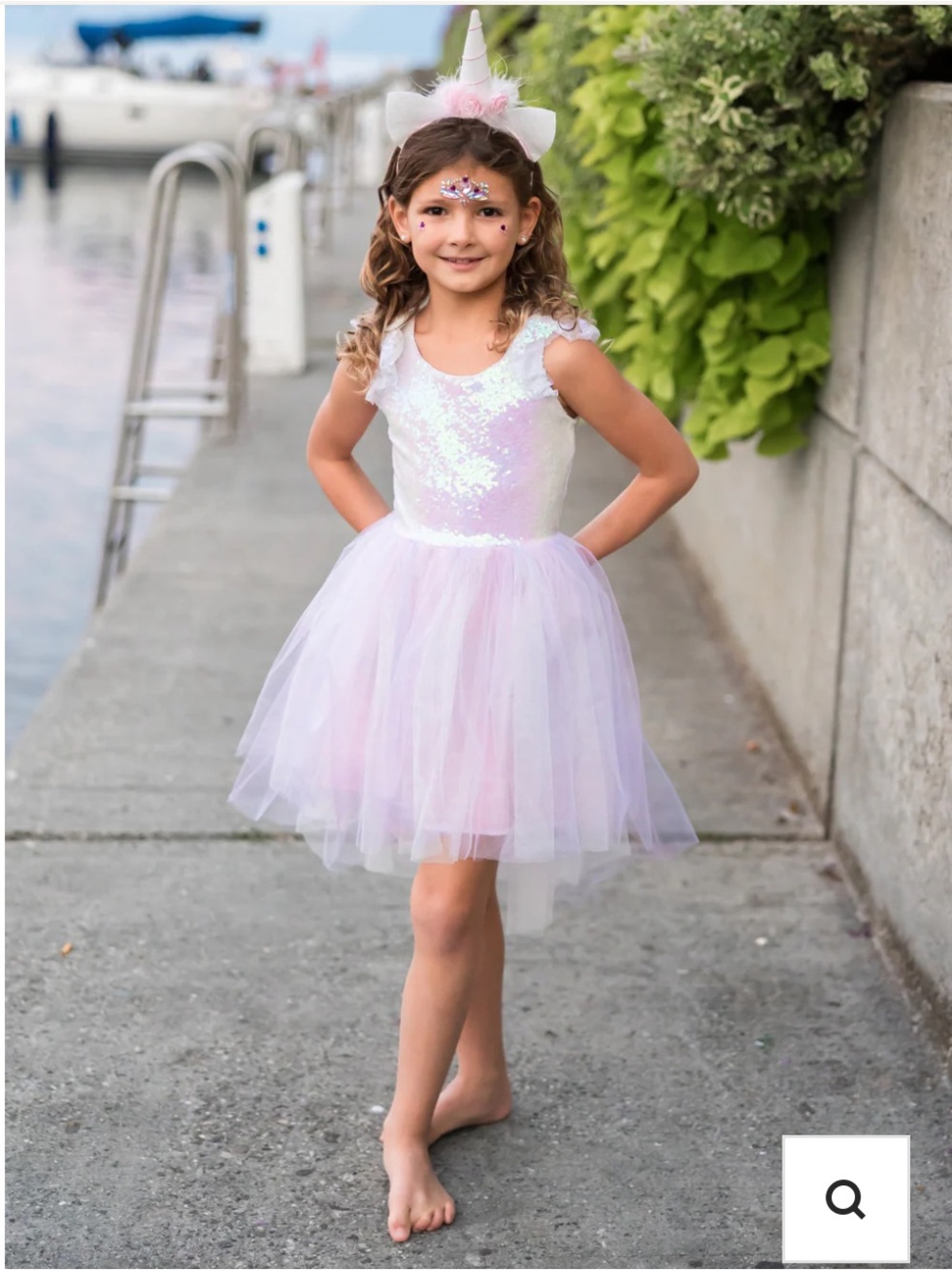 Great Pretenders NEW Dreamy Unicorn dress & headband costume size 3-4